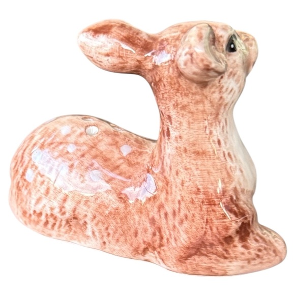 Robert Stanley Deer Salt & Pepper Shaker with Tree Dish Set  No chip. Immaculate - Picture 6 of 9